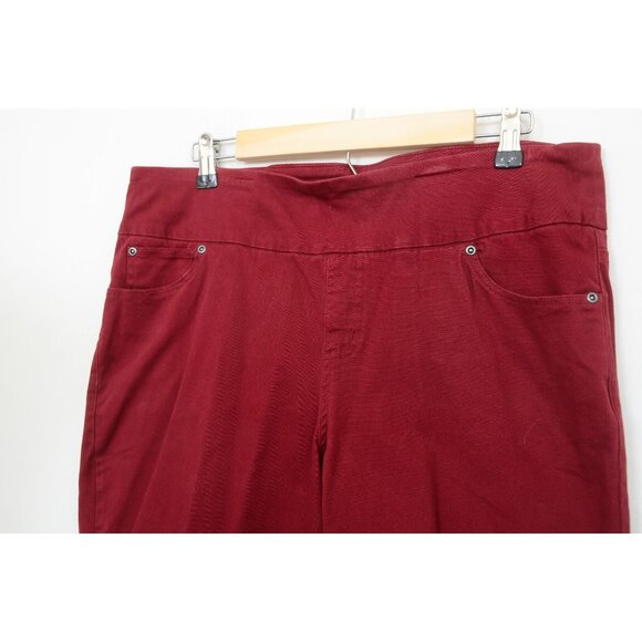 Chadwicks Of Boston Five-Pocket Red Pull-on Pants Jeans Women's 14P Casual - Picture 3 of 9